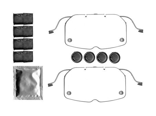 Комплект приладдя, накладка дискового гальма, BMW E70, Bosch 1987474740