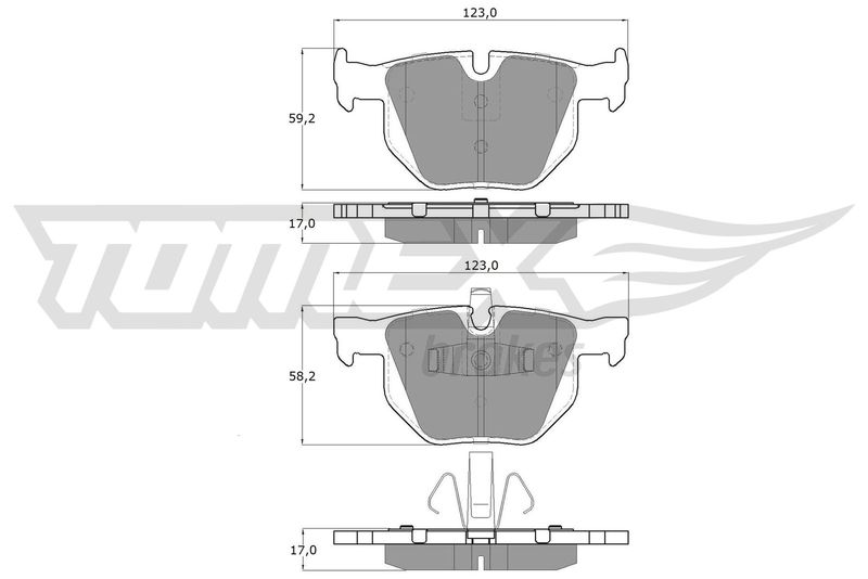 TOMEX Brakes fékbetétkészlet, tárcsafék TX 15-14