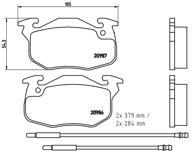 BREMBO P61099 Brake Pad Set, disc brake