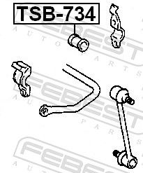 FEBEST TSB-734 Mounting, stabiliser bar