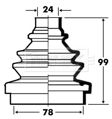 BORG & BECK gumiharangkészlet, hajtótengely BCB2334