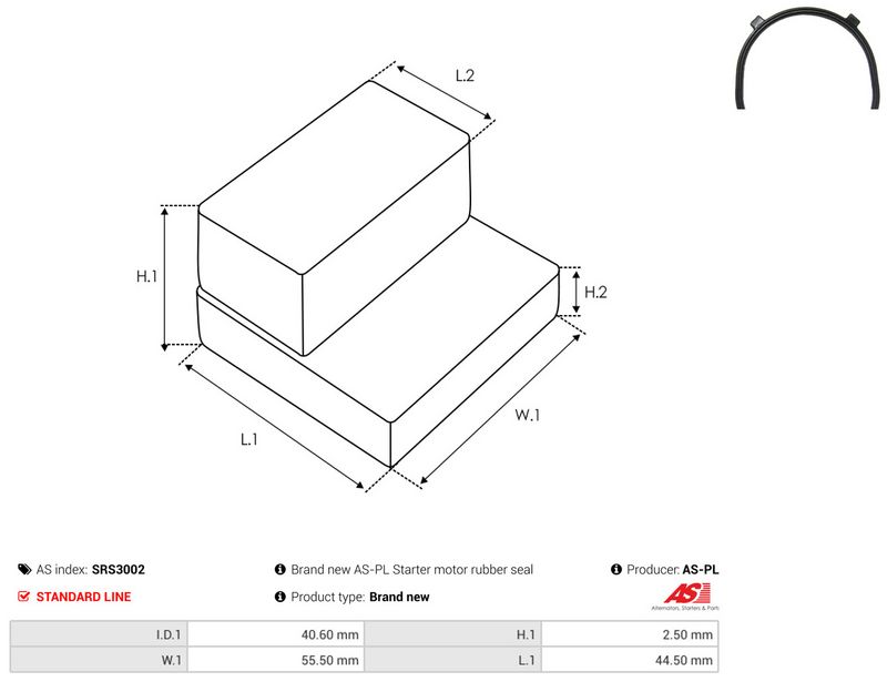 AS-PL SRS3002 Repair Kit, starter