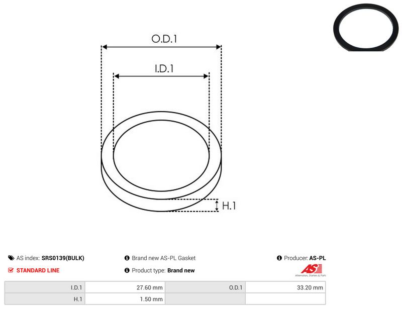 AS-PL SRS0139(BULK) Repair Set, alternator