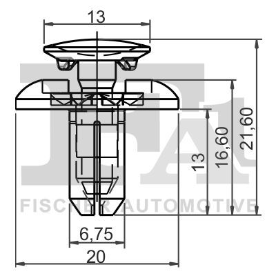 FA1 72-20003.10 Clip, trim/protection strip
