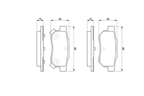 BOSCH 0 986 461 131 Brake Pad Set, disc brake