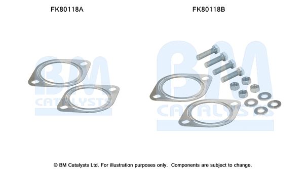 BM CATALYSTS szerelőkészlet, katalizátor FK80118