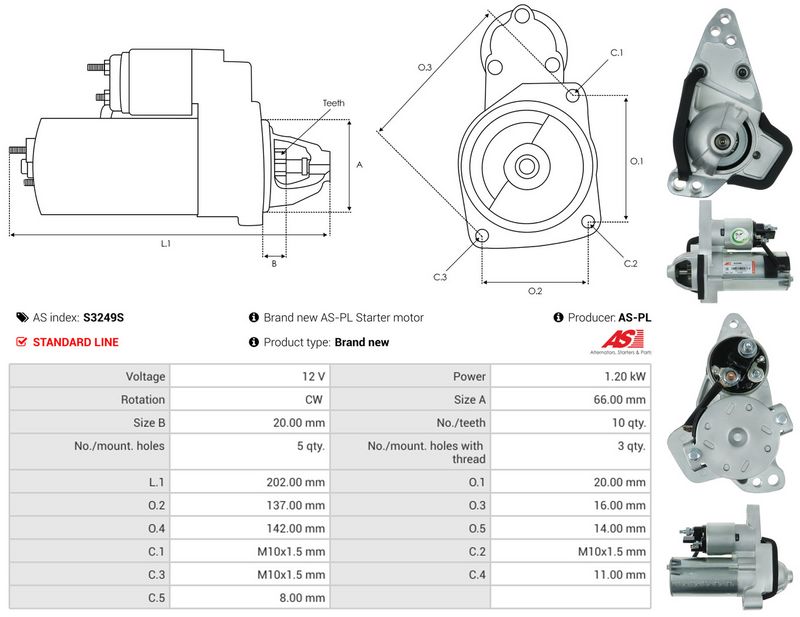 AS-PL S3249S Starteris