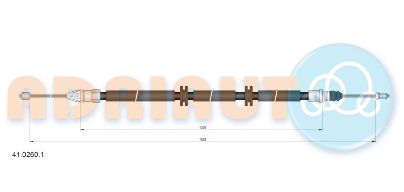 Тросовий привод, стоянкове гальмо, Adriauto 41.0260.1