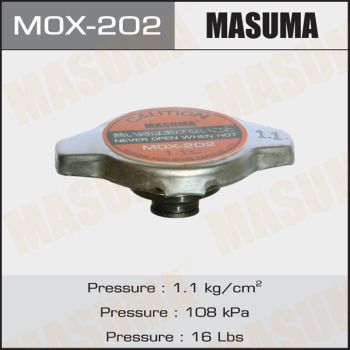 Крышка радиатора Honda/ Lexus/ Mazda/ Mitsubishi/ Subaru/ Suzuki/ Toyota 1.1 bar (MOX-202) MASUMA