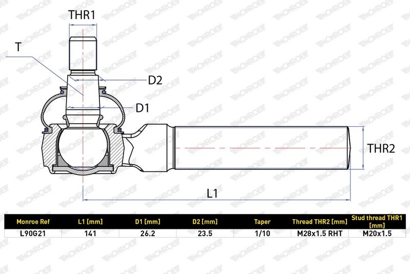 Hlava příčného táhla řízení L90G21