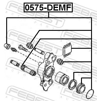 Ремонтний комплект, гальмівний супорт, Febest 0575-DEMF