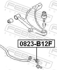 Тяга/стійка, стабілізатор, Febest 0823-B12F