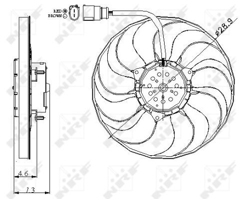 NRF 47381 Fan, engine cooling