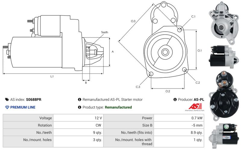 AS-PL S0688PR Starter