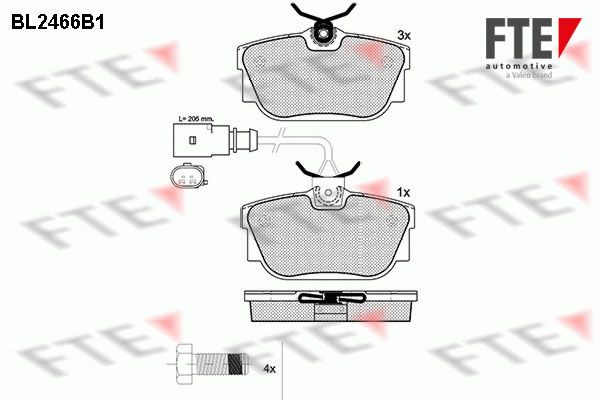 FTE fékbetétkészlet, tárcsafék 9010750