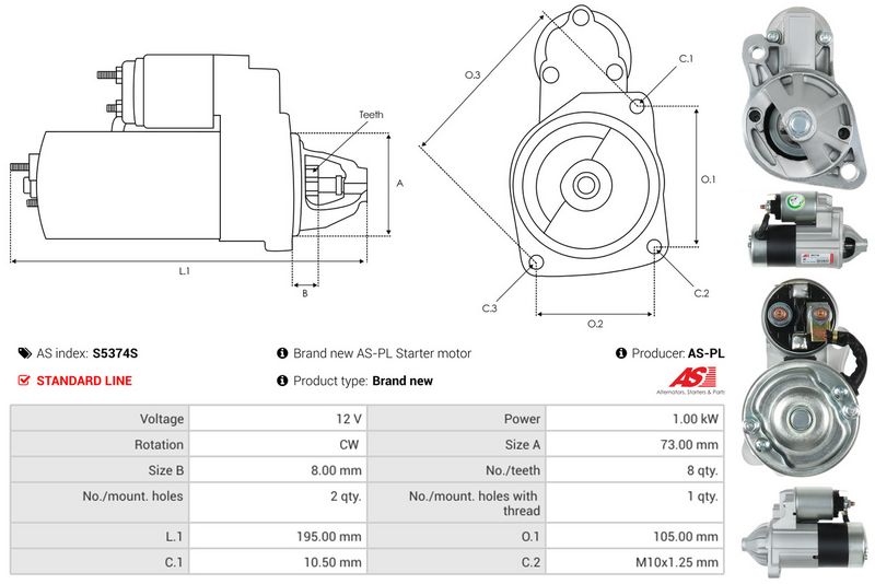 AS-PL S5374S Starter