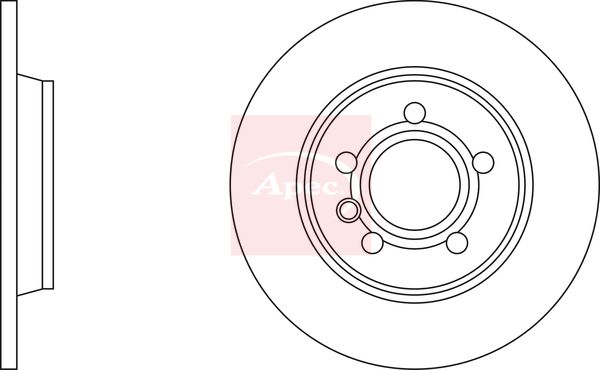 Apec Brake Disc DSK775 Drilled and Grooved