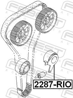 Натяжний ролик, зубчастий ремінь, Febest 2287-RIO