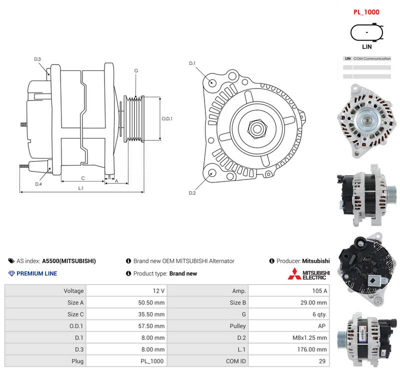Prekė atitinka OEM kodą: A5TZ0391AM