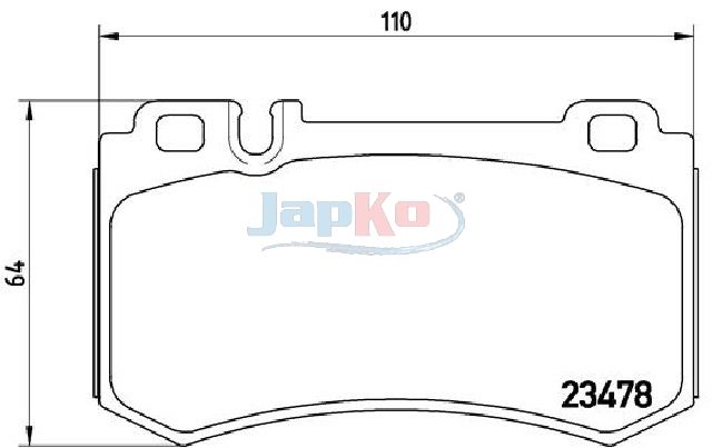 Piduriklotsi komplekt, ketaspidur, JAPKO 510509