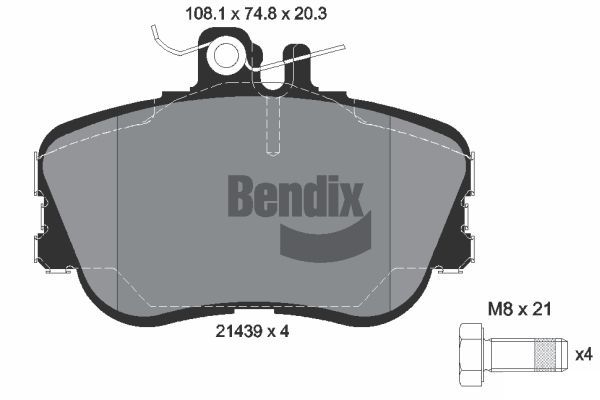 BENDIX Braking fékbetétkészlet, tárcsafék BPD1205