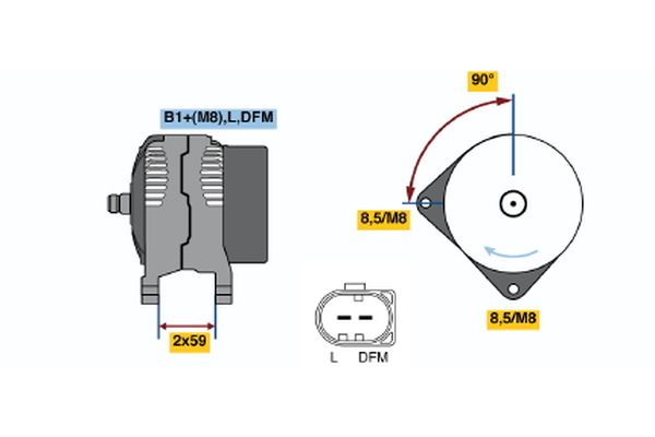 Bosch Alternator 0 124 325 032