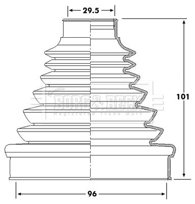 Juego de fuelles, árbol de transmisión