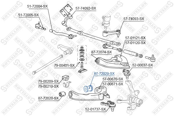 STELLOX 87-72029-SX Mounting, control/trailing arm