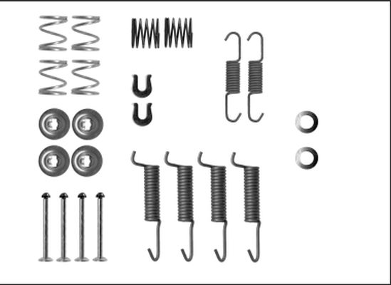 HELLA PAGID tartozékkészlet, rögzítőfék pofa 8DZ 355 205-971