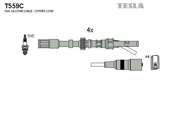 Комплект проводів високої напруги, Tesla T559C