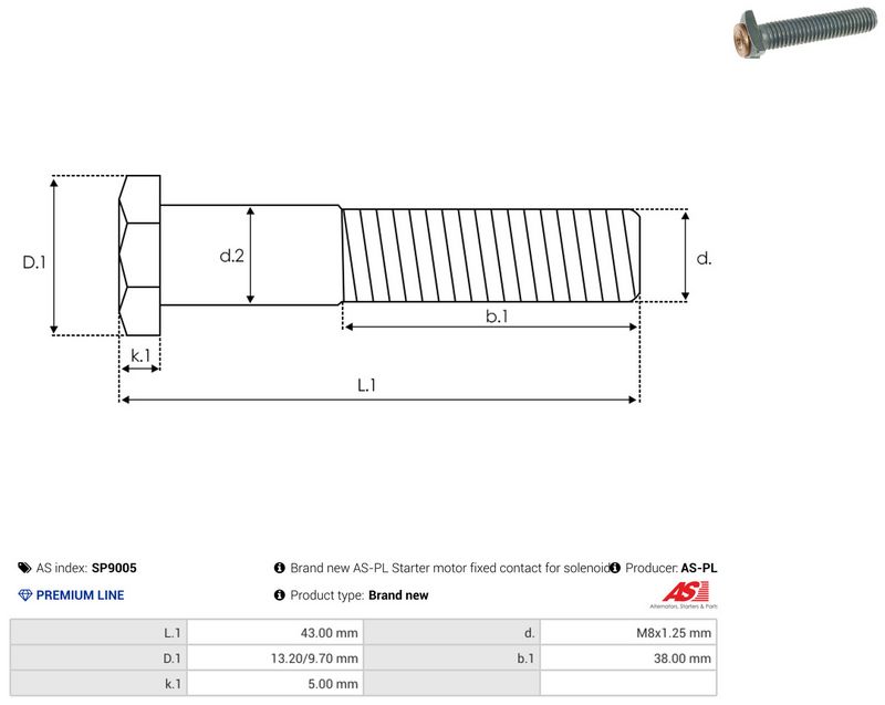 AS-PL SP9005 Repair Kit, starter