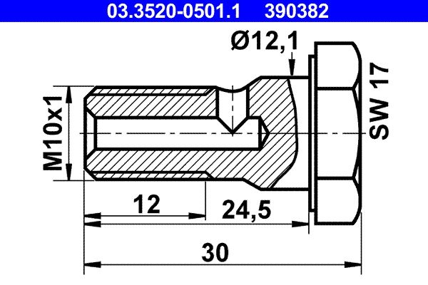 Surub gaurit 03.3520-0501.1 ATE