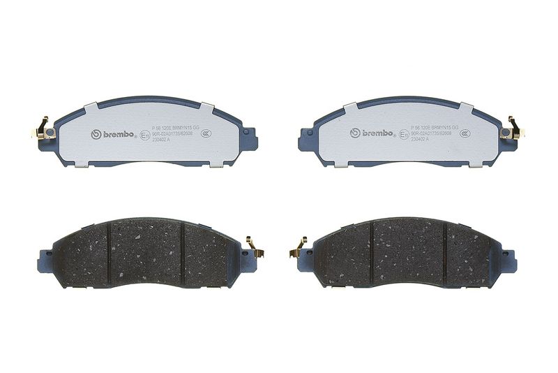 Piduriklotsi komplekt, ketaspidur, BREMBO P 56 120E