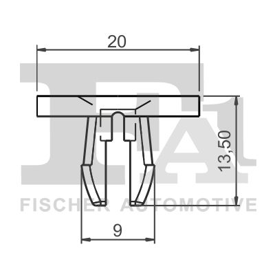 FA1 13-60002.5 Clip, trim/protection strip