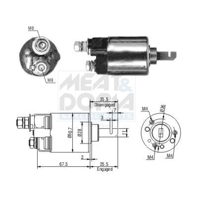 MEAT & DORIA Magneetschakelaar, startmotor 46316