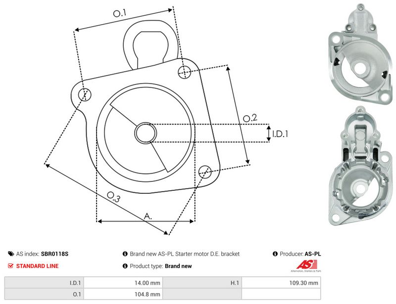 AS-PL SBR0118S Starter Lid, carburettor