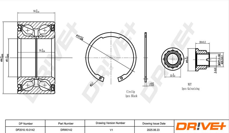Set rulment roata DP2010.10.0142 Dr!ve+