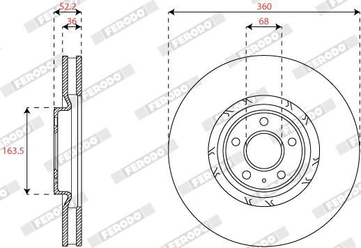 Disc frana DDF2774RC-1 FERODO