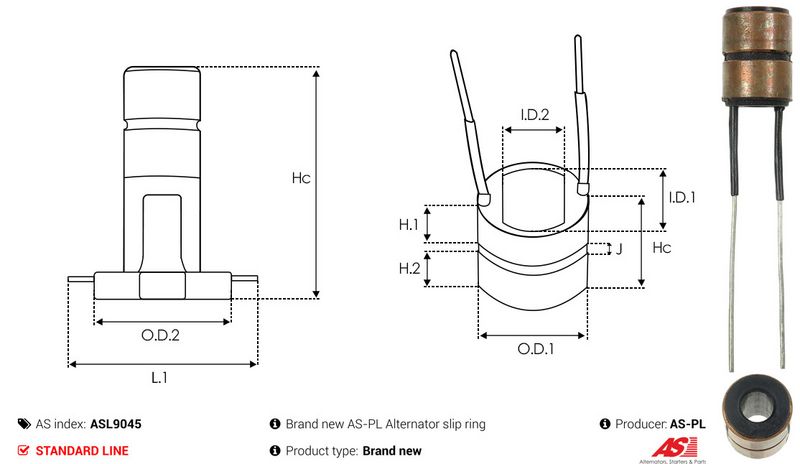 Rõngas, generaator, AS-PL ASL9045