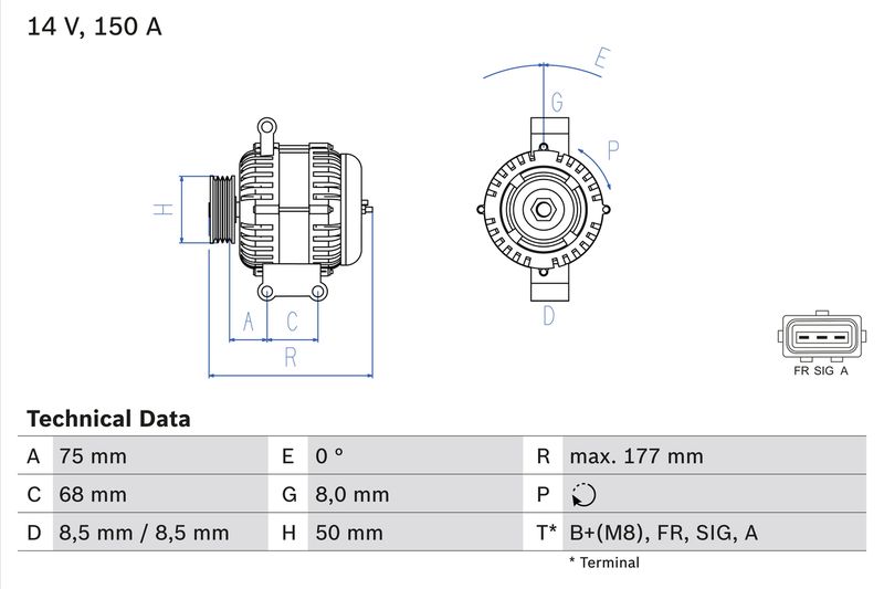 BOSCH generátor 0 986 082 590