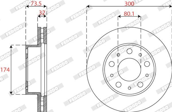 FERODO DDF2795-1 Brake Disc