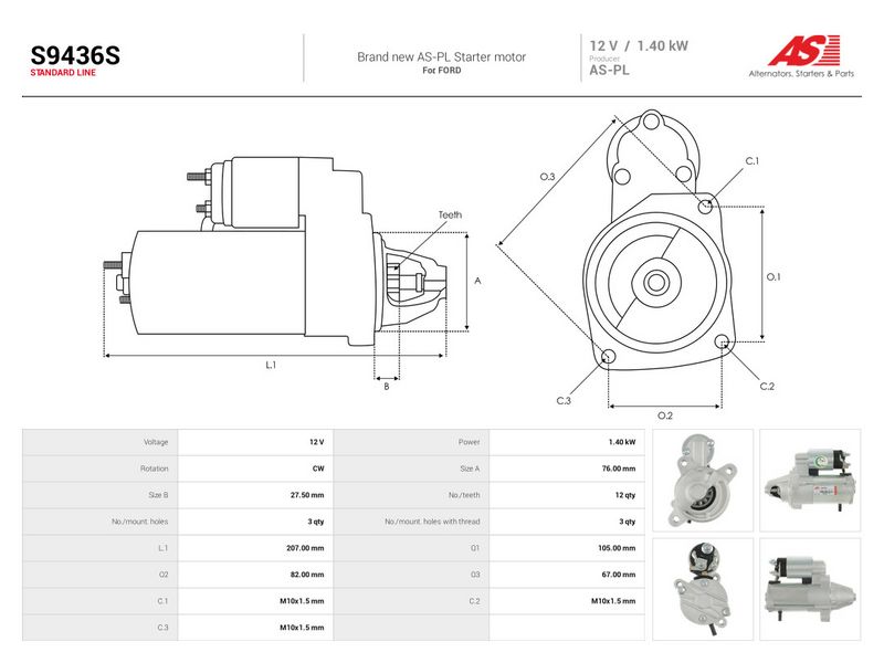 This part match OEM code: F1FZ-11002-A