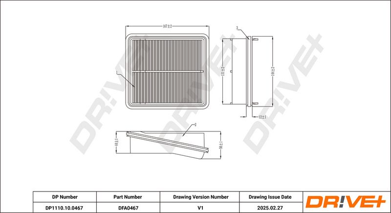 Filtru aer DP1110.10.0467 Dr!ve+
