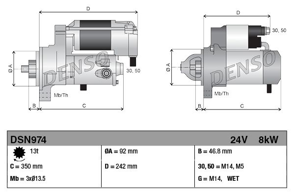 DENSO DSN974 Starter