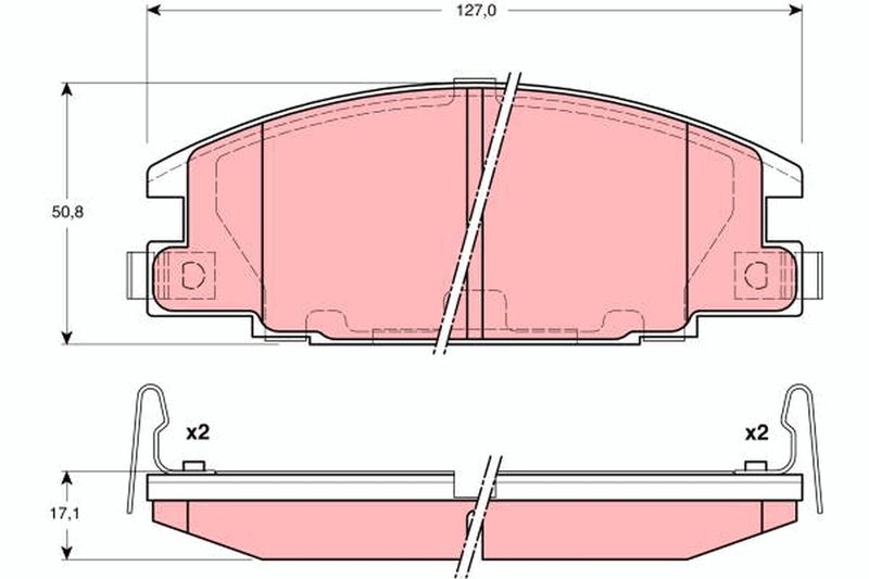 Комплект гальмівних накладок, дискове гальмо, Trw GDB3161