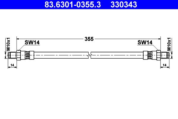 ATE fékcső 83.6301-0355.3