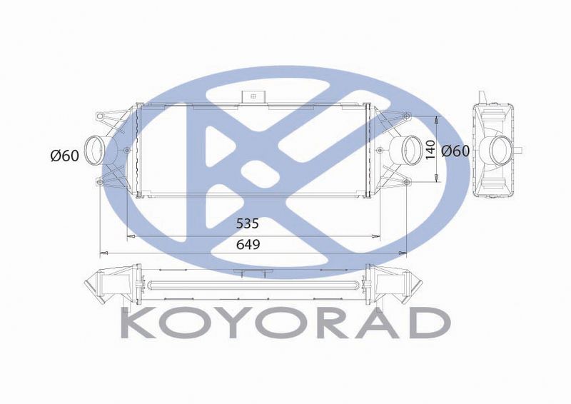Intercooler, compresor KOYORAD IA510197