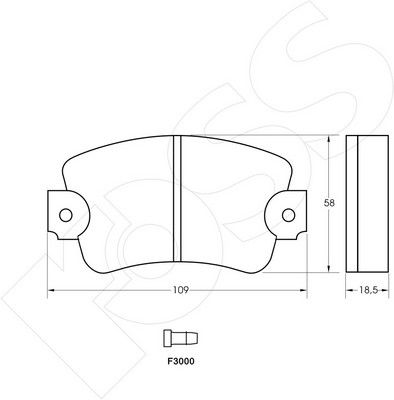 1-GNC R-132 - Brake Pad Set, disc brake