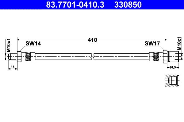 Furtun frana 83.7701-0410.3 ATE