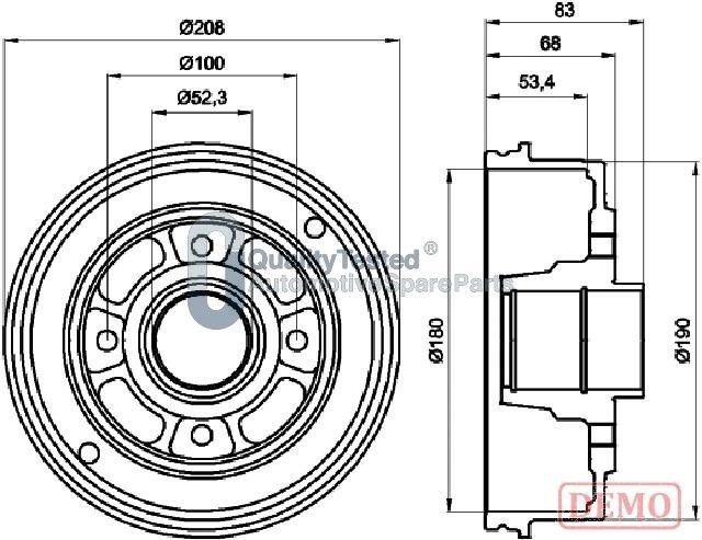 JAPANPARTS fékdob TA0707JM